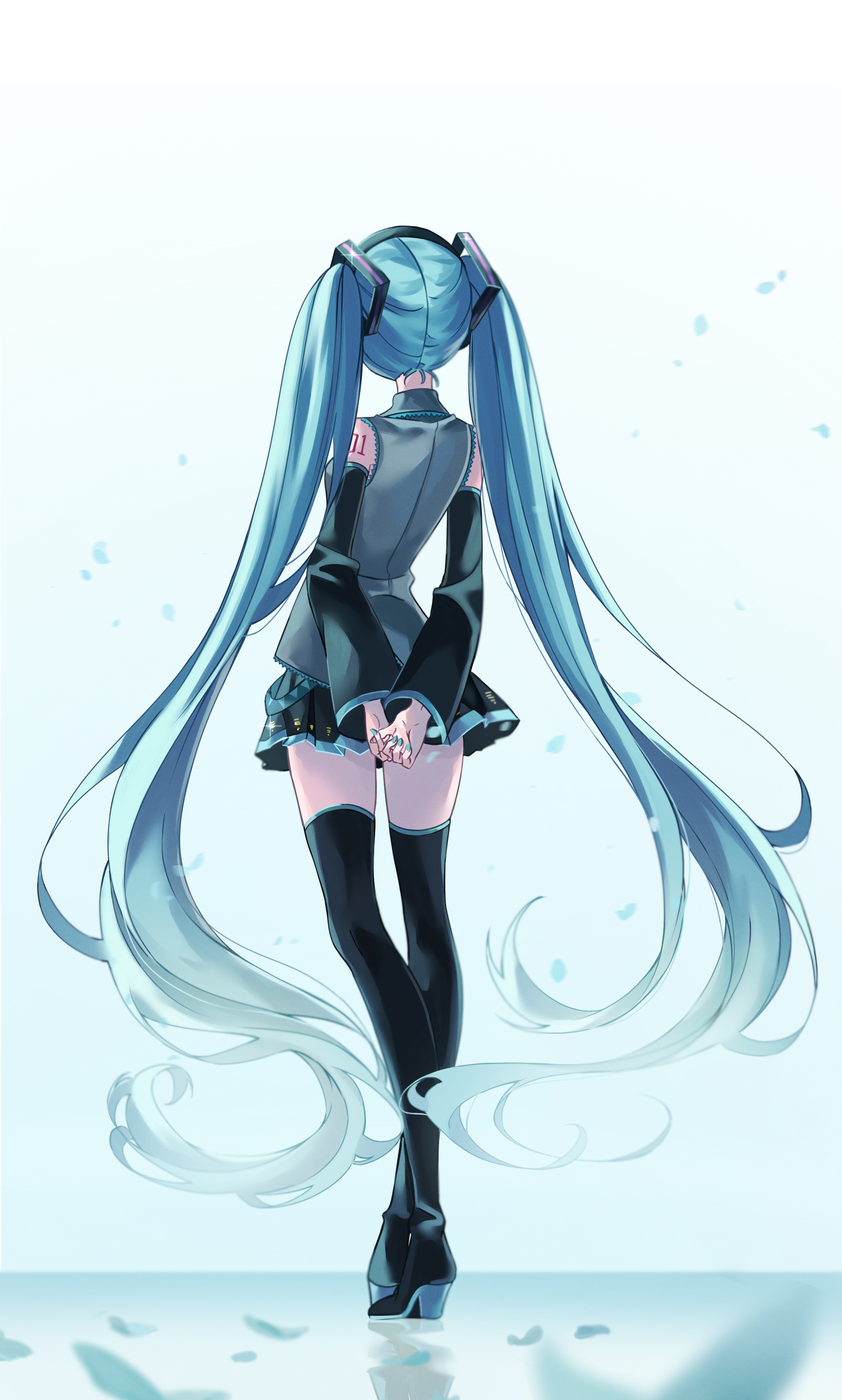 Vocaloid Hatsune Miku Heels Tagme Tattoo Thighhighs 809687 Yandere